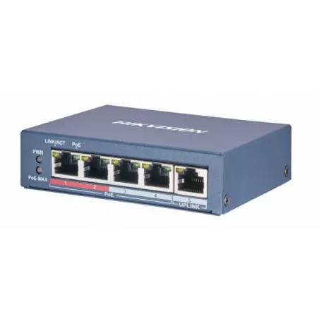 Купить коммутатор PoE HIKVISION DS-3E0105P-E(B) в Москве, смотреть цены  в интернет-магазине goldbyte.ru