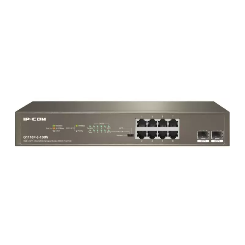 Купить коммутатор неуправляемый IP-Com G1110P-8-150W в Москве, смотреть цены  в интернет-магазине goldbyte.ru