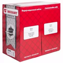 Купить кабель витая пара F/UTP 5e кат. 4 пары Rexant 01-0145 в Москве, смотреть цены  в интернет-магазине goldbyte.ru