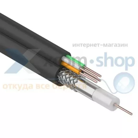 Купить кабель Rexant ККСВ-П + 4х0.5мм., 100м., черный в Москве, смотреть цены 01-4022 в интернет-магазине goldbyte.ru
