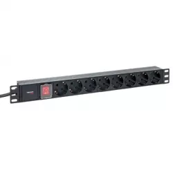 Купить блок розеток 19", 8 розеток EKF TRP-HPD-LSP-16A-8SH-2MSH в Москве, смотреть цены  в интернет-магазине goldbyte.ru