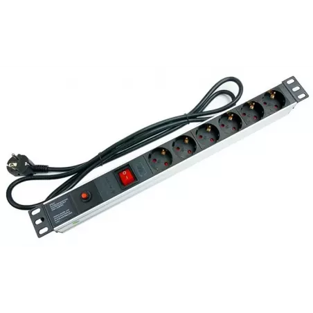 Купить блок розеток 19", 6 розеток Cabeus PDU-6P-F-2EU в Москве, смотреть цены  в интернет-магазине goldbyte.ru