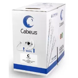 Купить кабель витая пара F/UTP 5e кат. 4 пары Cabeus FTP-4P-Cat.5e-SOLID-LSZH-GY в Москве, смотреть цены  в интернет-магазине go