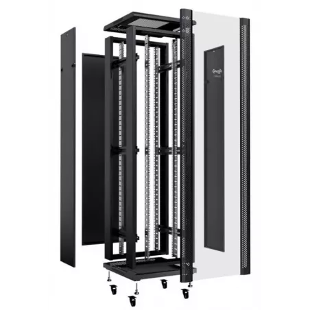 Купить шкаф напольный 19", 42U Cabcoil CC-FL-42.6.6-G-BK в Москве, смотреть цены  в интернет-магазине goldbyte.ru