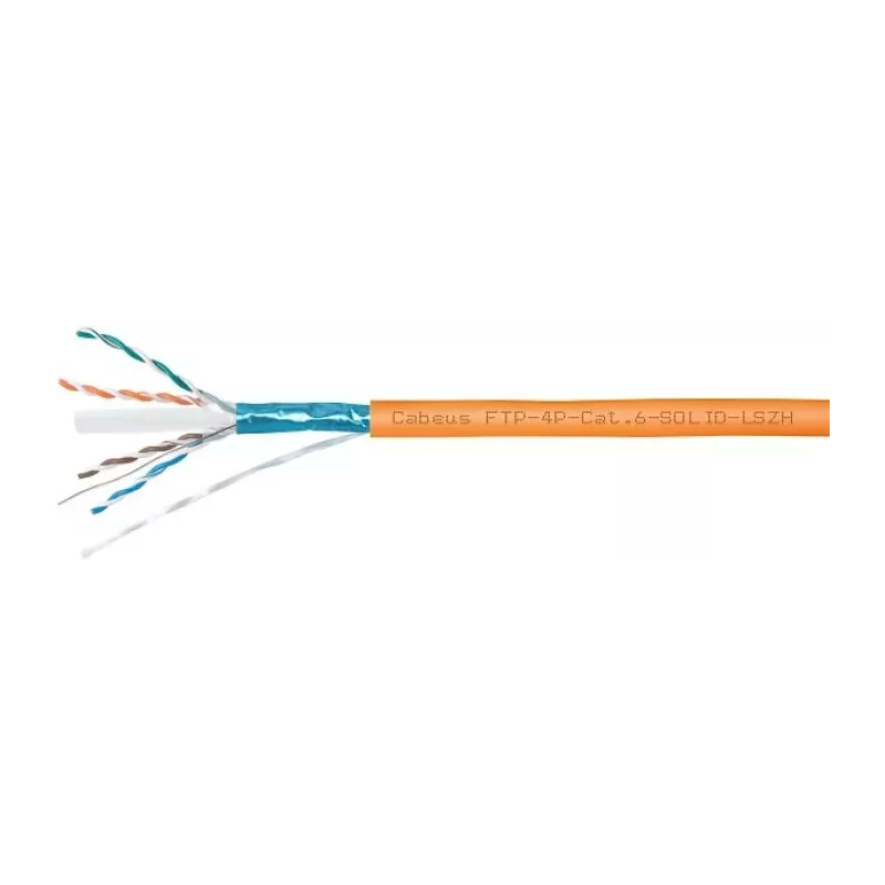 Купить кабель витая пара F/UTP 6 кат. 4 пары Cabeus FTP-4P-Cat.6-SOLID-LSZH в Москве, смотреть цены  в интернет-магазине goldbyt
