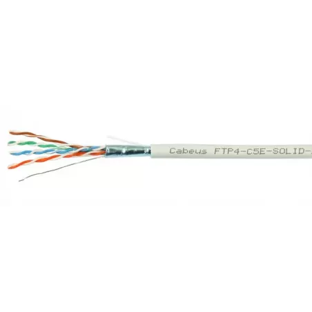 Купить кабель витая пара F/UTP 5e кат. 4 пары Cabeus FTP-4P-Cat.5e-SOLID-GY в Москве, смотреть цены  в интернет-магазине goldbyt