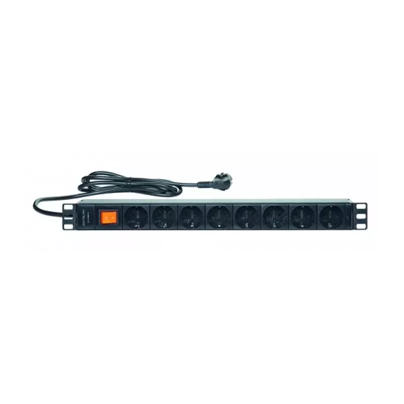 Купить блок розеток 19", 8 розеток Eurolan 60A-61-01-08BL в Москве, смотреть цены  в интернет-магазине goldbyte.ru