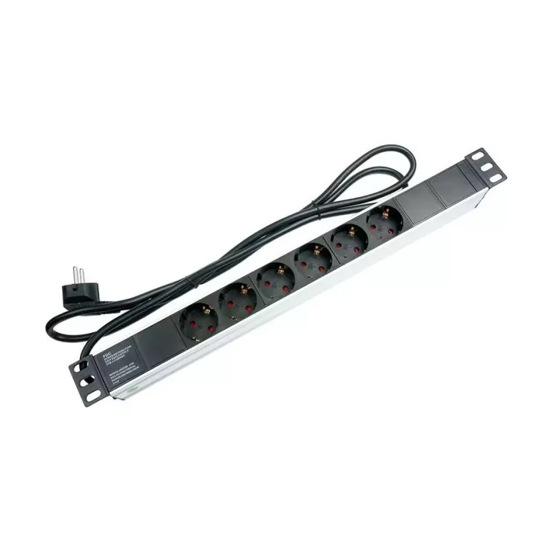Купить блок розеток 19", 6 розеток Cabeus PDU-6P-2EU в Москве, смотреть цены  в интернет-магазине goldbyte.ru