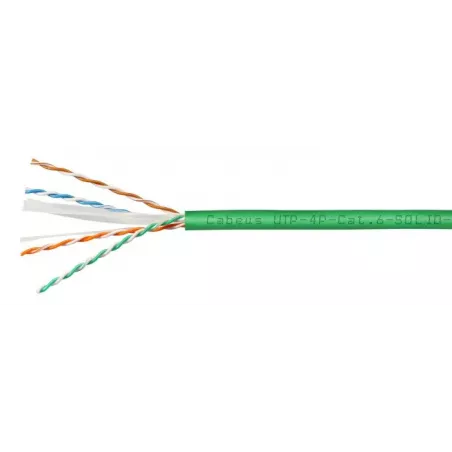 Купить кабель витая пара U/UTP 6 кат. 4 пары Cabeus UTP-4P-Cat.6-SOLID-LSLTx-GN-100 в Москве, смотреть цены  в интернет-магазине