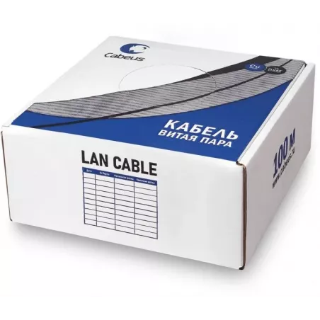 Купить кабель витая пара U/UTP 6 кат. 4 пары Cabeus UTP-4P-Cat.6-SOLID-LSLTx-GN-100 в Москве, смотреть цены  в интернет-магазине