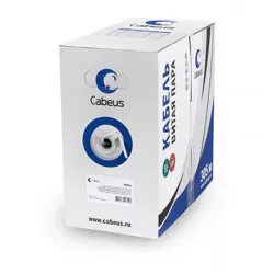Купить кабель витая пара U/UTP 5e кат. 2 пары Cabeus UTP-2P-Cat.5e-SOLID-LSZH-GY-500 в Москве, смотреть цены  в интернет-магазин