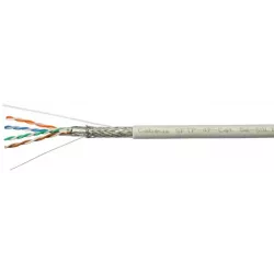Купить кабель витая пара S/FTP 5e кат. 4 пары Cabeus SFTP-4P-Cat.5e-SOLID-GY в Москве, смотреть цены  в интернет-магазине goldby