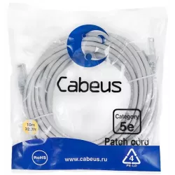 Купить кабель патч-корд U/UTP 5e кат. 10м Cabeus PC-UTP-RJ45-Cat.5e-10m в Москве, смотреть цены  в интернет-магазине goldbyte.ru