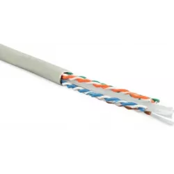 Купить кабель витая пара U/UTP 6 кат. 4 пары Hyperline UUTP4R-C6-S23-IN-LSZH-GY-305 в Москве, смотреть цены  в интернет-магазине