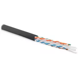 Купить кабель витая пара U/UTP 6 кат. 4 пары Hyperline UUTP4-C6-S23-OUT-LSZH-BK-500 в Москве, смотреть цены  в интернет-магазине