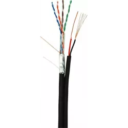 Купить кабель витая пара F/UTP 5e кат. 4 пары Netlan EC-UF004-5E-PC050-PE-BK в Москве, смотреть цены  в интернет-магазине goldby