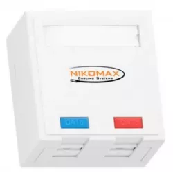 Купить компьютерная розетка настенная NIKOMAX NMC-WO2UD2-FT-ST-WT в Москве, смотреть цены  в интернет-магазине goldbyte.ru