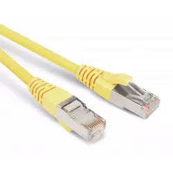 Купить кабель патч-корд F/UTP 5e кат. 0.5м Hyperline PC-LPM-STP-RJ45-RJ45-C5e-0.5M-LSZH-YL в Москве, смотреть цены  в интернет-м