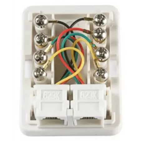 Купить розетка Cabeus WS-6P4C-TEL-2 в Москве, смотреть цены  в интернет-магазине goldbyte.ru