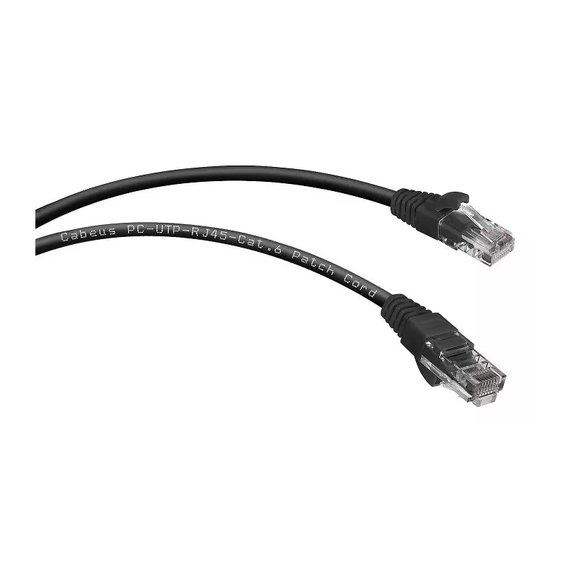 Купить кабель патч-корд U/UTP 6 кат. 0.5м Cabeus PC-UTP-RJ45-Cat.6-0.5m-BK в Москве, смотреть цены  в интернет-магазине goldbyte