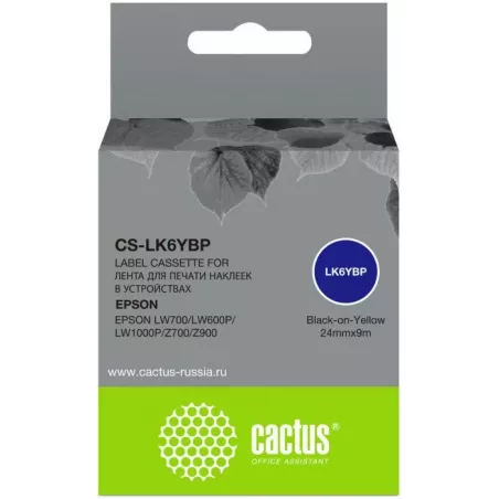 Купить картридж ленточный Cactus CS-LK6YBP в Москве, смотреть цены  в интернет-магазине goldbyte.ru