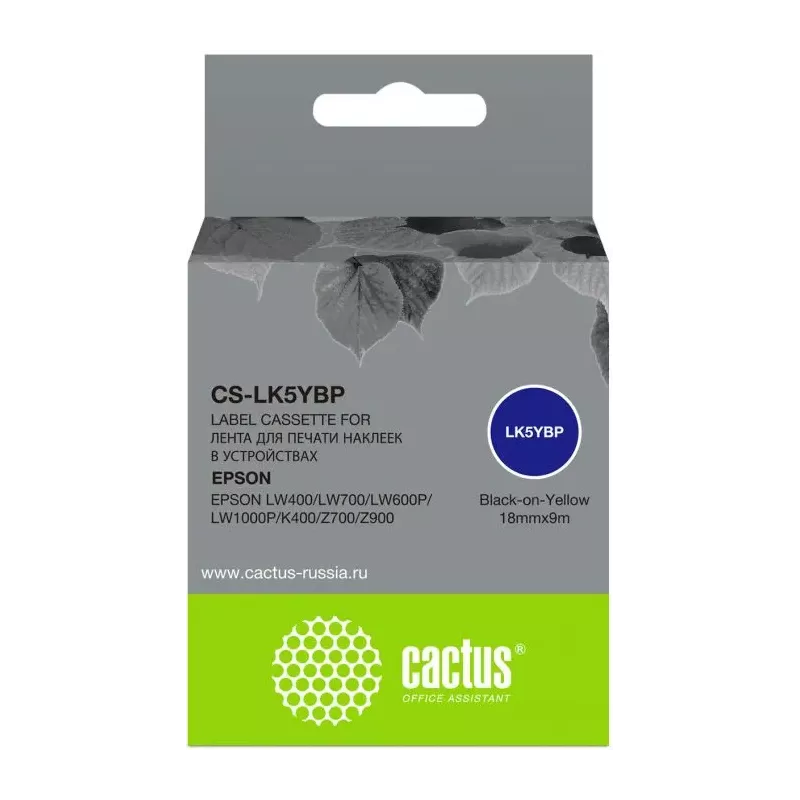 Купить картридж ленточный Cactus CS-LK5YBP в Москве, смотреть цены  в интернет-магазине goldbyte.ru