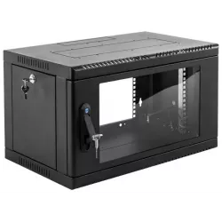 Купить шкаф настенный 19", 6U ЦМО ШРН-6.650-9005 в Москве, смотреть цены  в интернет-магазине goldbyte.ru