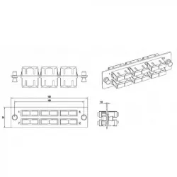 Купить панель Hyperline FO-FPM-W120H32-6DSC-BL в Москве, смотреть цены  в интернет-магазине goldbyte.ru