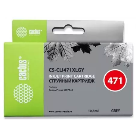 Купить картридж струйный Cactus CS-CLI471XLGY в Москве, смотреть цены  в интернет-магазине goldbyte.ru