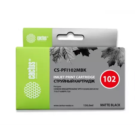 Купить картридж Cactus CS-PFI102MBK в Москве, смотреть цены  в интернет-магазине goldbyte.ru