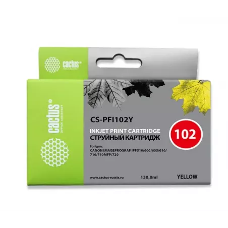 Купить картридж Cactus CS-PFI102Y в Москве, смотреть цены  в интернет-магазине goldbyte.ru