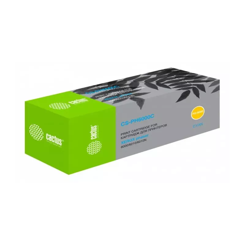 Купить картридж Cactus CS-PH6000C для Xerox Phaser 6000/6010,голубой, 100 в Москве, смотреть цены CS-PH6000C в интернет-магазине