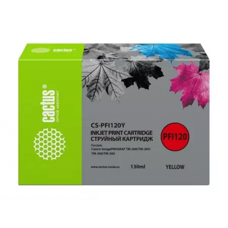 Купить картридж Cactus CS-PFI120Y в Москве, смотреть цены  в интернет-магазине goldbyte.ru