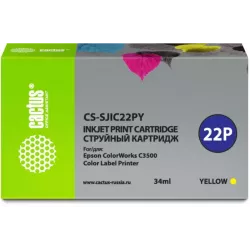 Купить картридж Cactus CS-SJIC22PY в Москве, смотреть цены  в интернет-магазине goldbyte.ru