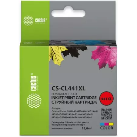 Купить картридж Cactus CS-CL441 в Москве, смотреть цены  в интернет-магазине goldbyte.ru
