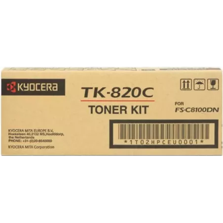 Купить тонер-картридж Kyocera TK-820C в Москве, смотреть цены 1T02HPCEU0 в интернет-магазине goldbyte.ru