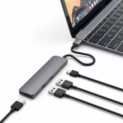 Купить концентратор  Satechi Slim Aluminum Type-C Multi-Port Adapter 4K в Москве, смотреть цены ST-CMAM  в интернет-магазине gol