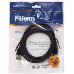 Купить кабель интерфейсный USB 2.0 Filum FL-CPro-U2-AM-BM-F1-1.8M в Москве, смотреть цены  в интернет-магазине goldbyte.ru