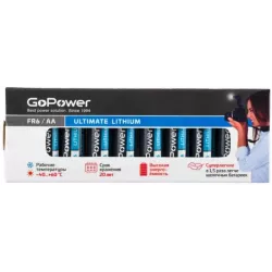 Купить батарейка GoPower FR6 в Москве, смотреть цены 00-00024456 в интернет-магазине goldbyte.ru
