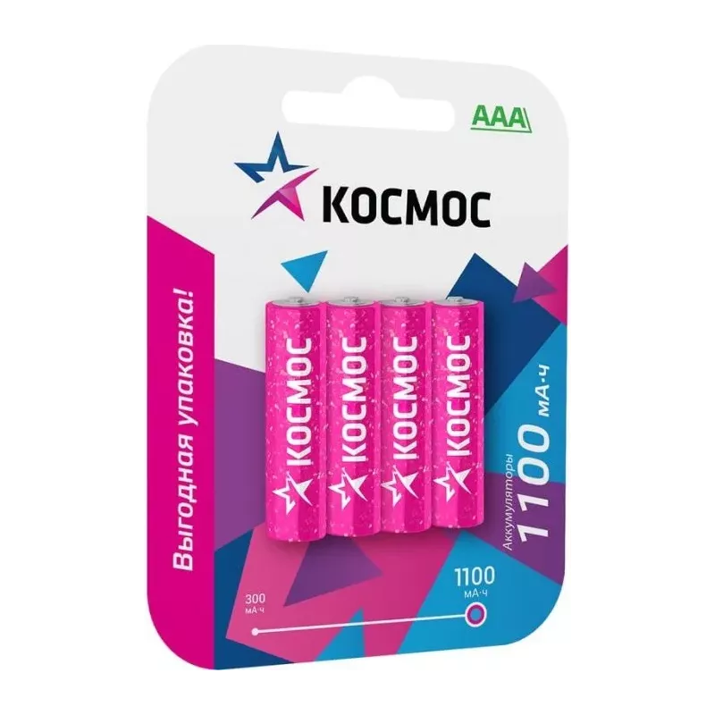 Купить аккумулятор Космос KOCR03NIMH1100mAh4BL в Москве, смотреть цены  в интернет-магазине goldbyte.ru