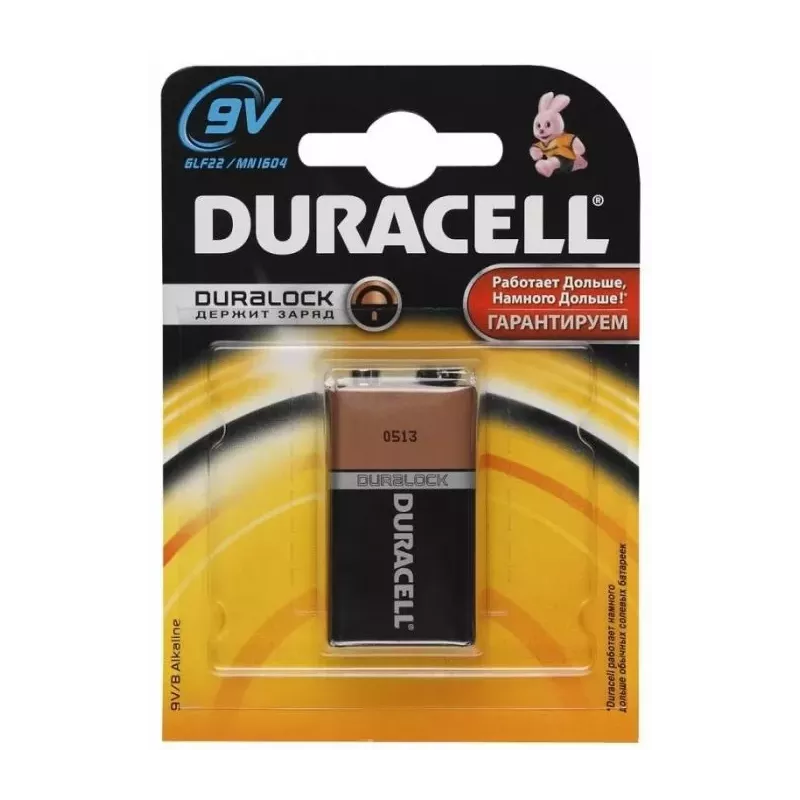 Купить батарейка Duracell 6LR61/6LF22/6LP3146 Basic в Москве, смотреть цены 6LR61-1BL Basic в интернет-магазине goldbyte.ru
