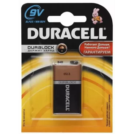 Купить батарейка Duracell 6LR61/6LF22/6LP3146 Basic в Москве, смотреть цены 6LR61-1BL Basic в интернет-магазине goldbyte.ru