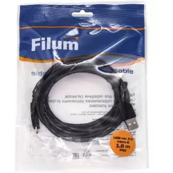 Купить кабель интерфейсный USB 2.0 Filum FL-CPro-U2-AM-microBM-1.8M в Москве, смотреть цены  в интернет-магазине goldbyte.ru