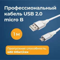 Купить кабель интерфейсный Filum FL-CPro-U2-AM-microBM-L1 в Москве, смотреть цены  в интернет-магазине goldbyte.ru