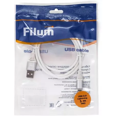 Купить кабель интерфейсный USB 2.0 Filum FL-CPro-U2-AM-LM-1M-W1 в Москве, смотреть цены  в интернет-магазине goldbyte.ru