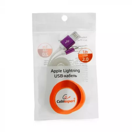 Купить кабель интерфейсный USB 2.0 Cablexpert AM/Lightning 8P в Москве, смотреть цены CC-ApUSBp1m в интернет-магазине goldbyte.r