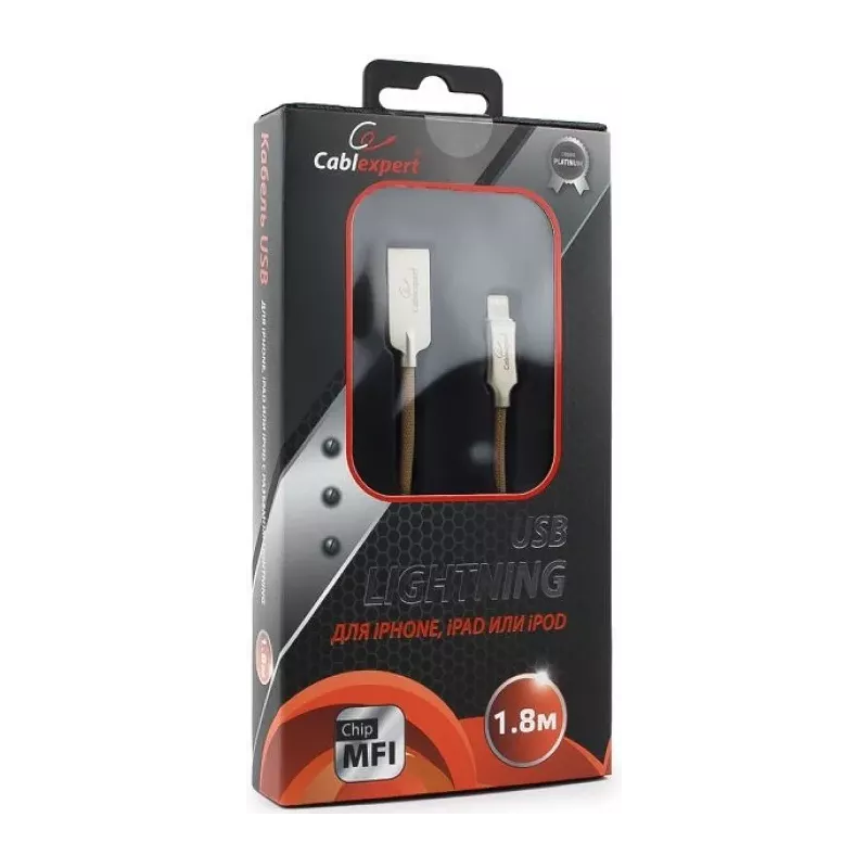 Купить кабель интерфейсный USB 2.0 Cablexpert CC-P-APUSB02Gd-1.8M в Москве, смотреть цены  в интернет-магазине goldbyte.ru