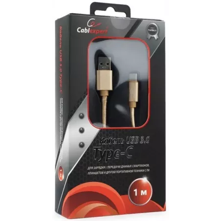 Купить кабель интерфейсный USB 3.0 Cablexpert CC-P-USBC03Gd-1M в Москве, смотреть цены  в интернет-магазине goldbyte.ru