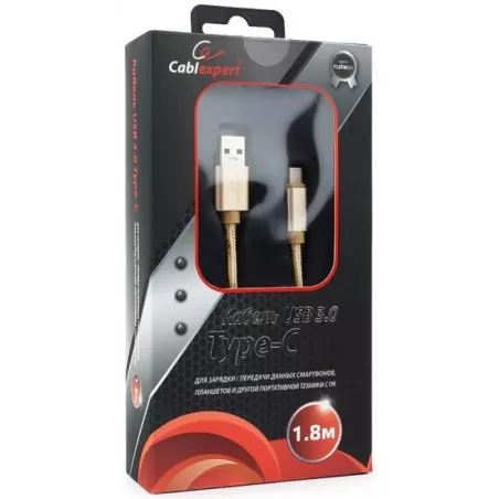 Купить кабель интерфейсный USB 3.0 Cablexpert CC-P-USBC03Gd-1.8M в Москве, смотреть цены  в интернет-магазине goldbyte.ru