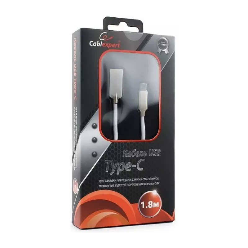 Купить кабель интерфейсный USB 2.0 Cablexpert CC-P-USBC02W-1.8M в Москве, смотреть цены  в интернет-магазине goldbyte.ru